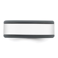 Silicone Grey Band with Removable White Center 8mm view 3