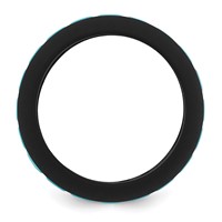 Silicone Black Band with Blue Grooved Center 7.50mm view 2