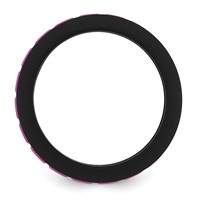 Silicone Black Band with Pink Grooved Center 7.50mm view 2