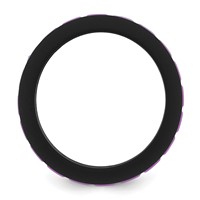Silicone Black Band with Purple Grooved Center 7.50mm view 2