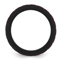 Silicone Black Band with Red Grooved Center 7.50mm view 2