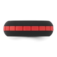 Silicone Black Band with Red Grooved Center 7.50mm view 3