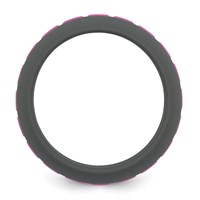 Silicone Grey Band with Pink Grooved Center 7.50mm view 2