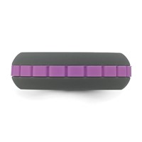 Silicone Grey Band with Purple Grooved Center 7.50mm view 3