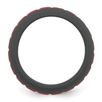 Silicone Grey Band with Red Grooved Center 7.50mm view 2