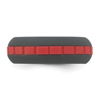 Silicone Grey Band with Red Grooved Center 7.50mm view 3