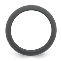 Silicone Grey Band with White Grooved Center 7.50mm view 2