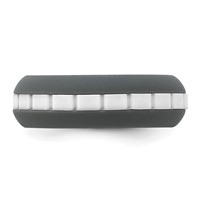 Silicone Grey Band with White Grooved Center 7.50mm view 3