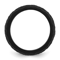 Silicone Black 8.50mm Hammered Band view 2