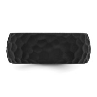 Silicone Black 8.50mm Hammered Band view 3