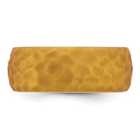 Silicone Metallic Gold 8.50mm Hammered Band view 3