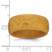 Silicone Metallic Gold 8.50mm Hammered Band view 5
