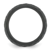 Silicone Dark Grey 8.50mm Hammered Band view 2