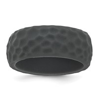 Silicone Dark Grey 8.50mm Hammered Band view 1