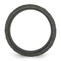 Silicone Metallic Silver 8.50mm Hammered Band view 2