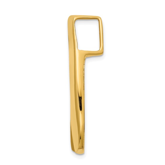 14k Two-tone Polished U-Shape Slide Fits up to 6mm Regular/8mm Fancy or Reversible Omega