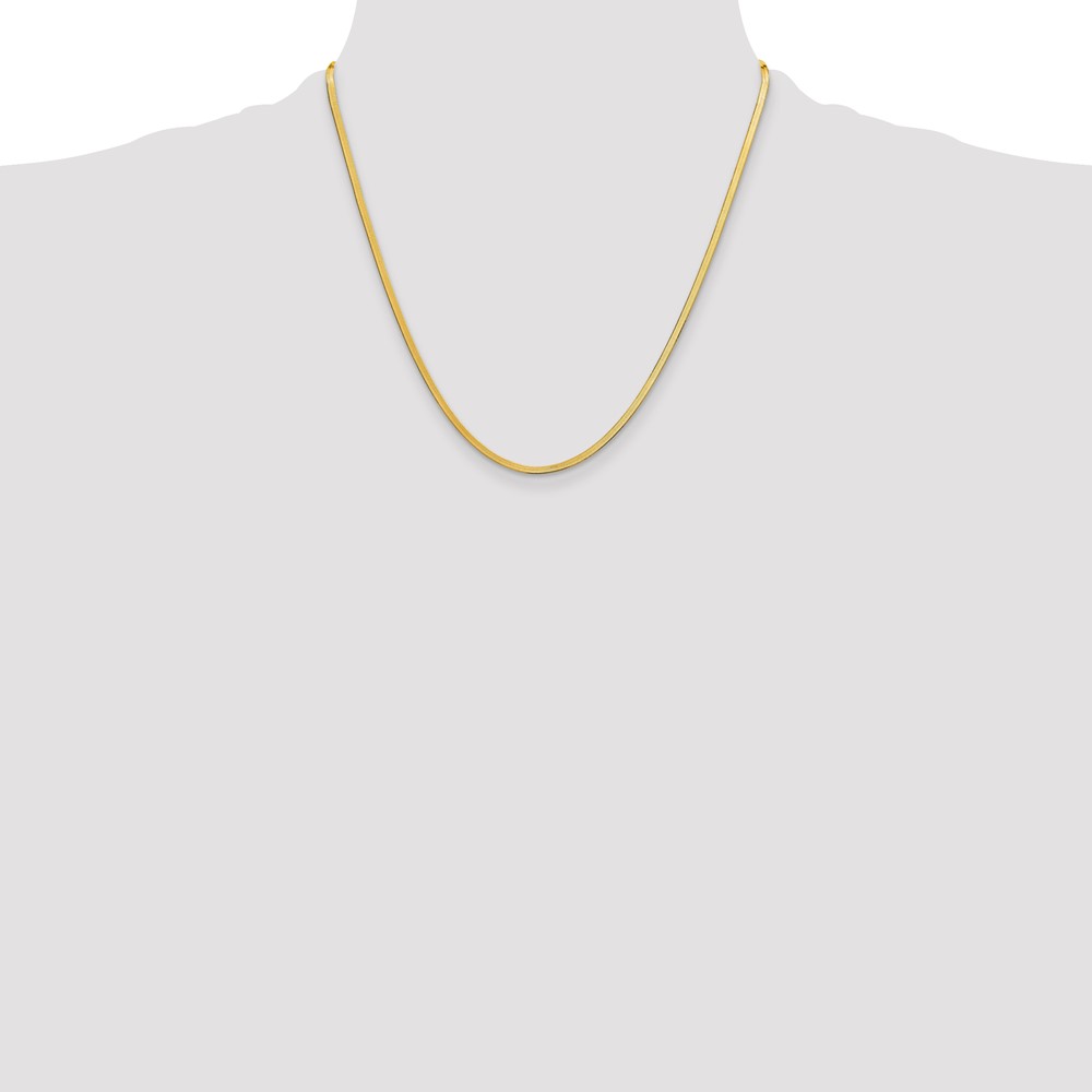 14k 2.5mm Silky Herringbone Chain (SLK020-20)