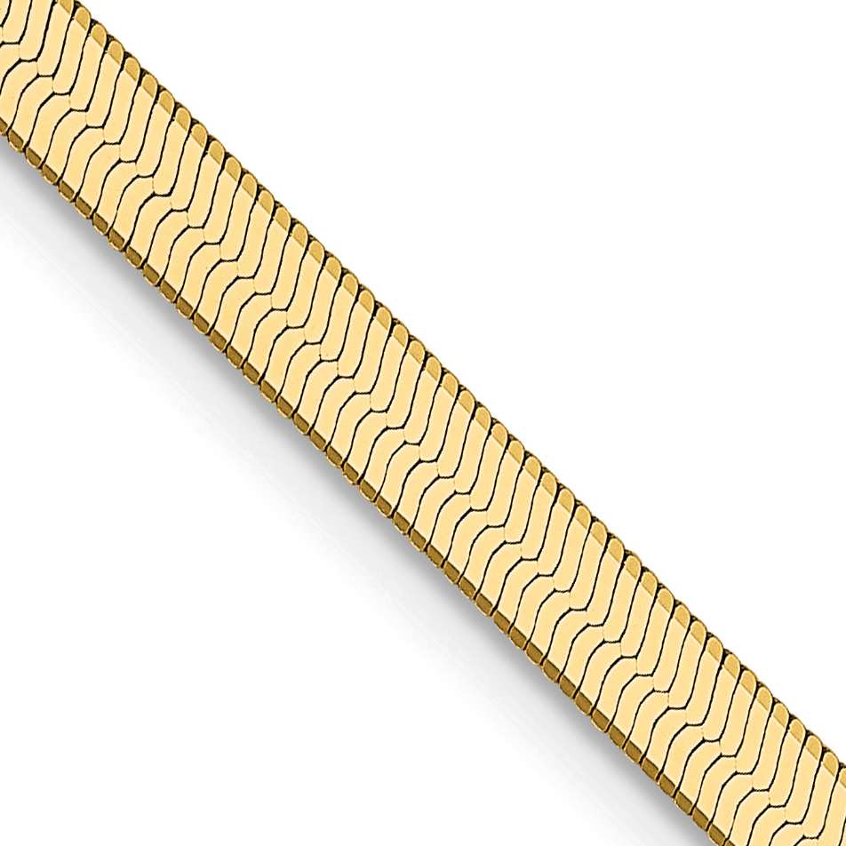14K 16 inch 3mm Silky Herringbone with Lobster Clasp Chain (SLK025-16)