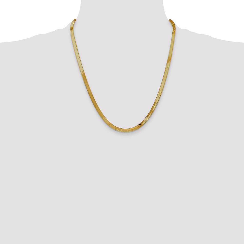 14k 4mm Silky Herringbone Chain (SLK040-22)
