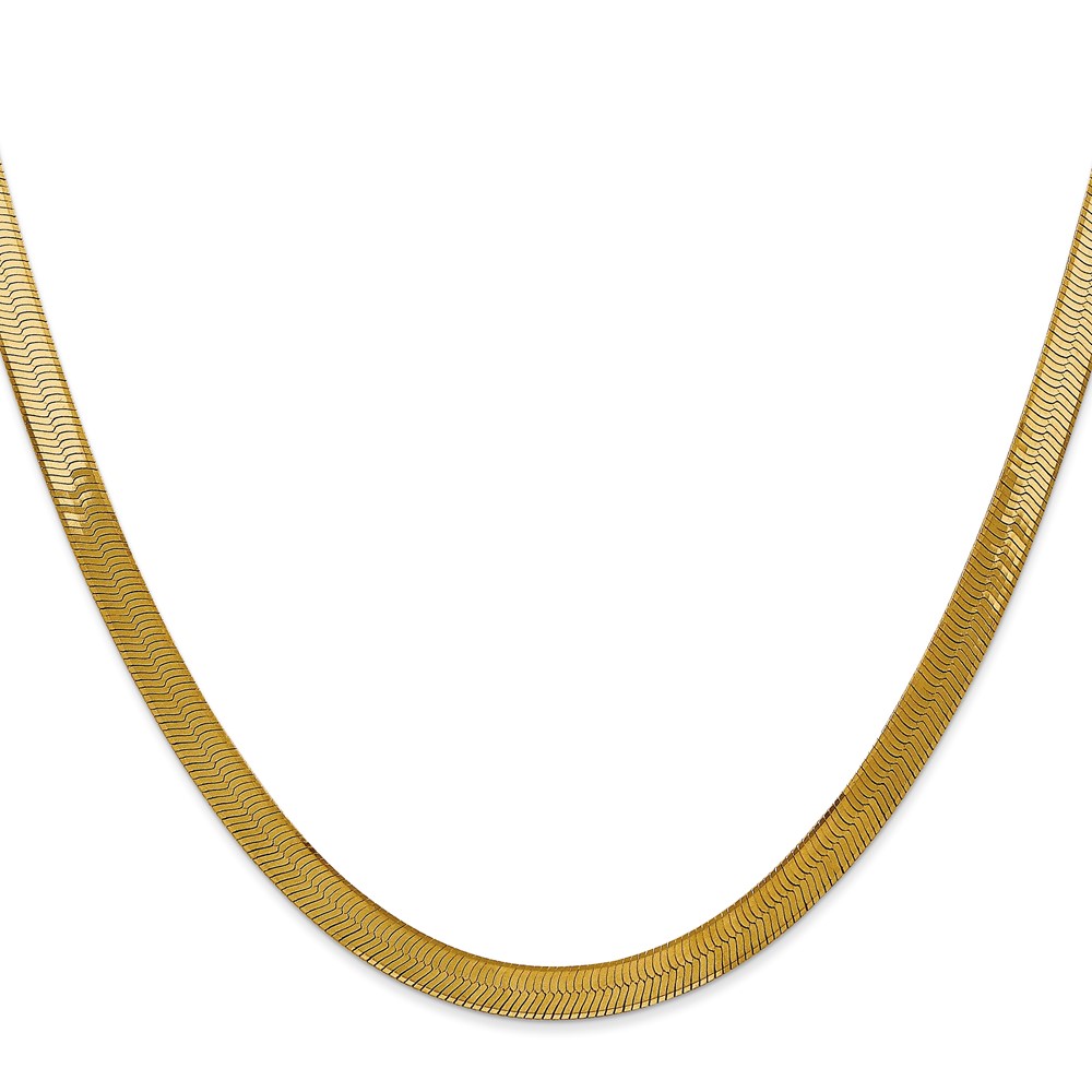 14K 18 inch 5mm Silky Herringbone with Lobster Clasp Chain (SLK050-18)