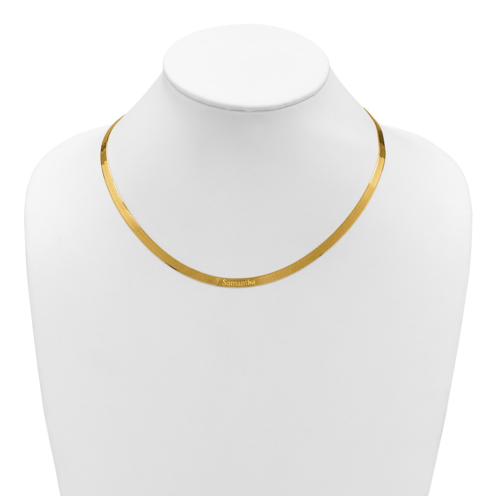 14K 18 inch 5mm Silky Herringbone with Lobster Clasp Chain (SLK050-18)