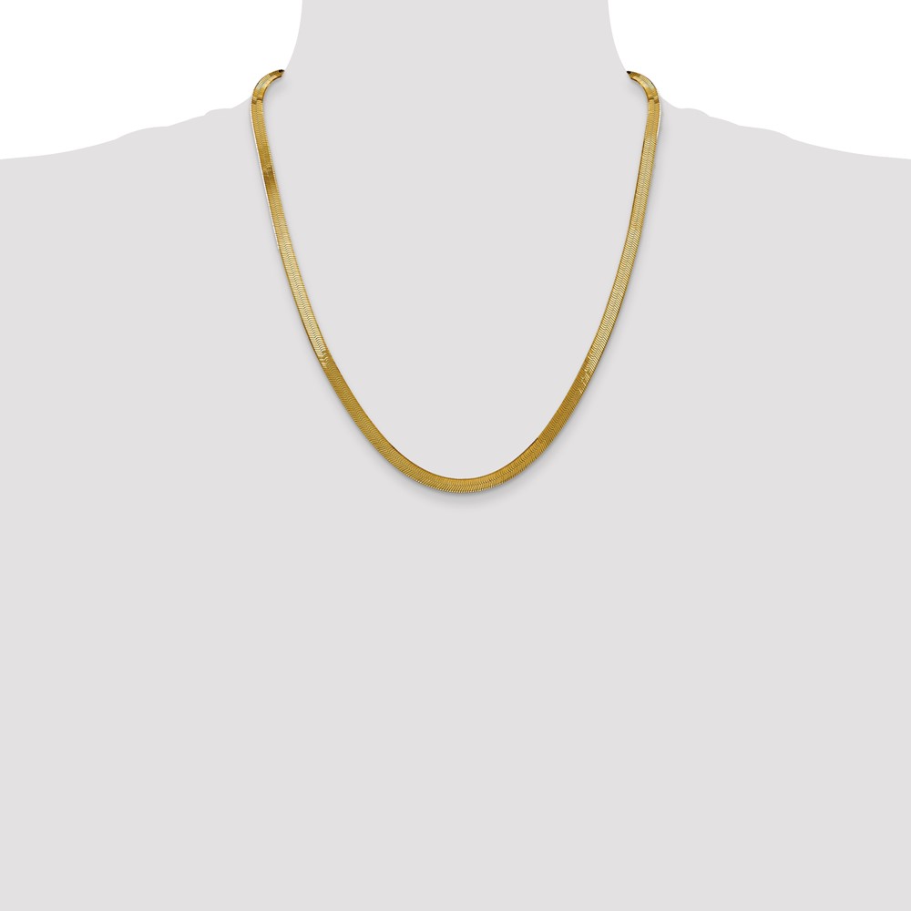 14k 5mm Silky Herringbone Chain (SLK050-22)