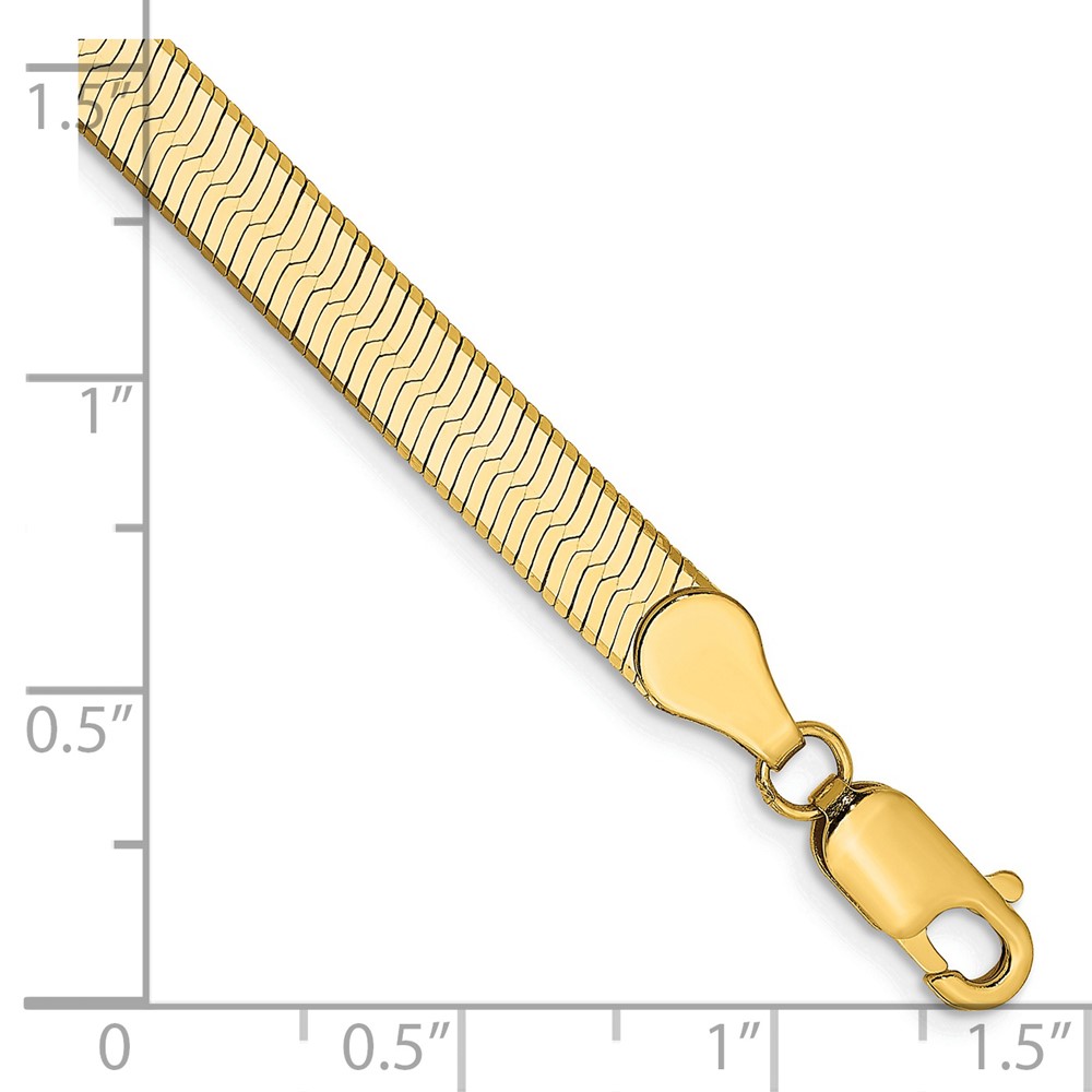 14K 7 inch 5mm Silky Herringbone with Lobster Clasp Bracelet (SLK050-7)