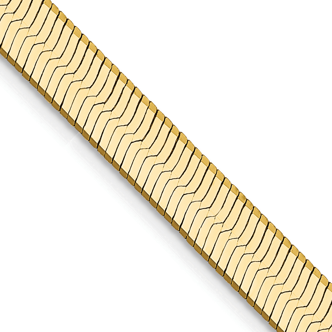 14K 16 inch 5mm Silky Herringbone with Lobster Clasp Chain (SLK050-16)