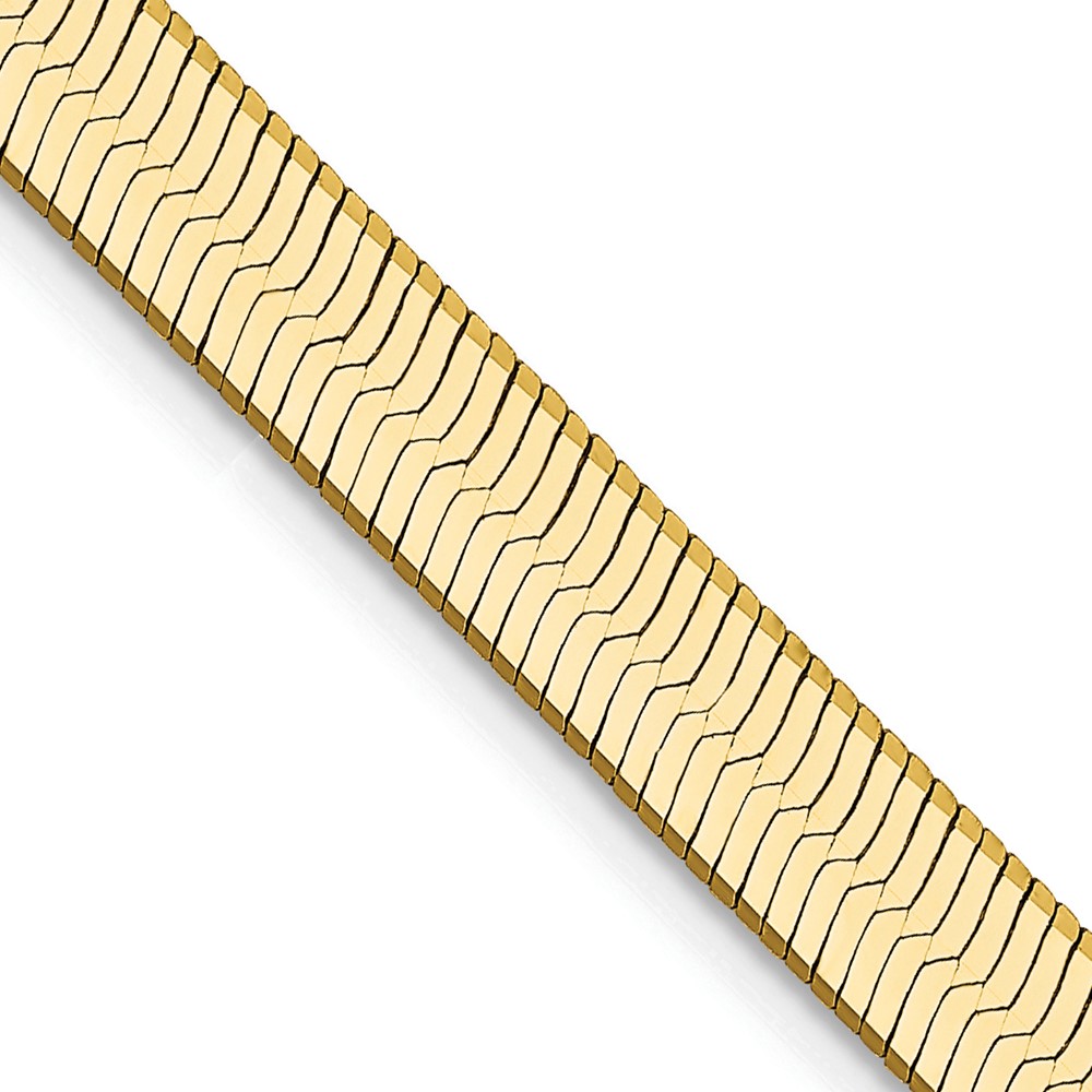 14K 16 inch 5mm Silky Herringbone with Lobster Clasp Chain (SLK050-16)