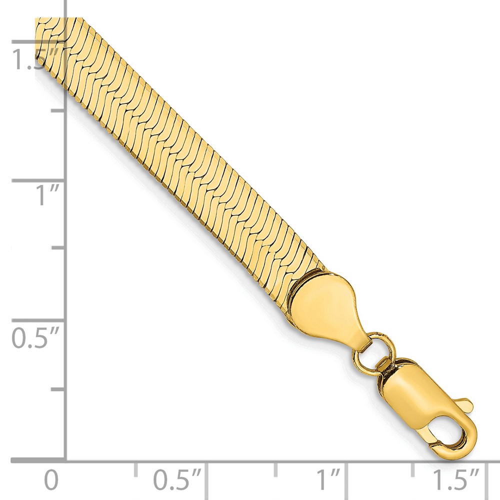 14K 7 inch 5.5mm Silky Herringbone with Lobster Clasp Bracelet (SLK055-7)