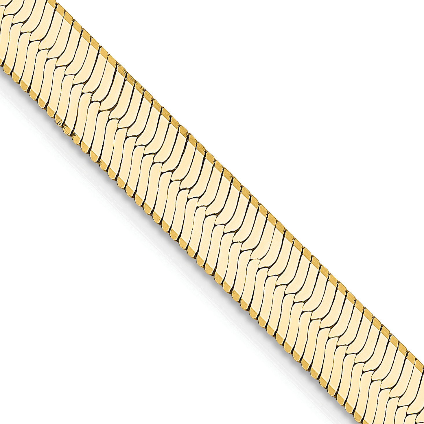 14K 16 inch 5.5mm Silky Herringbone with Lobster Clasp Chain (SLK055-16)