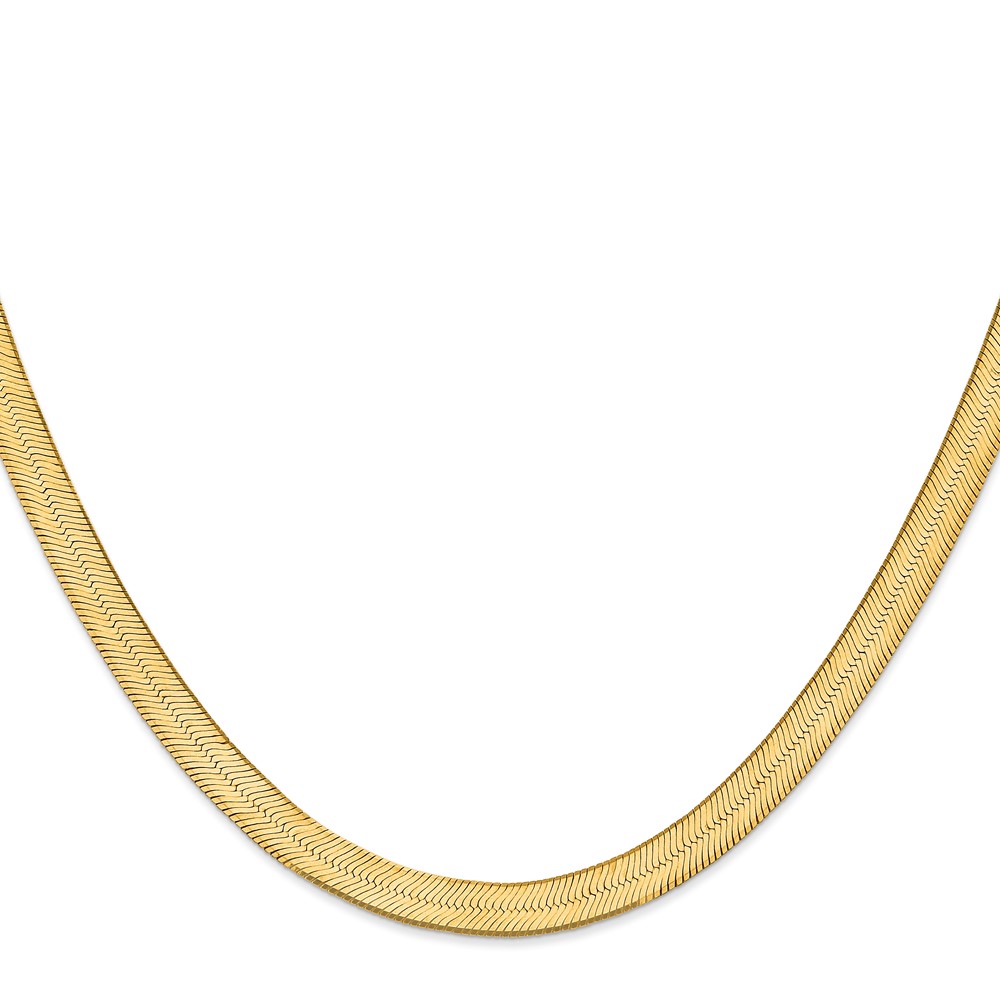 14K 24 inch 6.5mm Silky Herringbone with Lobster Clasp Chain (SLK065-24)