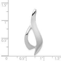 14K White Gold Polished Slide Fits Up to 6mm Regular Fancy Reversible Omega view 3