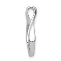 14K White Gold Polished Chain Slide view 2