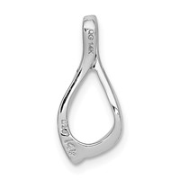 14K White Gold Polished Chain Slide view 4
