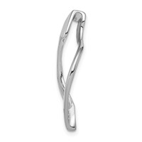 14K White Gold Polished Slide Fits Up to 8mm Regular 10mm Fancy Or Reversible Omega view 2