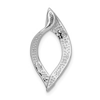 14K White Gold Polished Slide Fits Up to 8mm Regular 10mm Fancy Or Reversible Omega view 4
