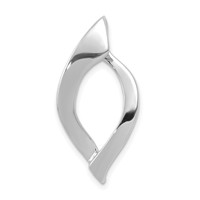 14K White Gold Polished Slide Fits Up to 8mm Regular 10mm Fancy Or Reversible Omega view 1