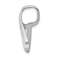 14K White Gold Polished Slide Fits Up to 6mm Regular Fancy Reversible Omega view 2