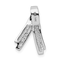 14K White Gold Polished Slide Fits Up to 6mm Regular Fancy Reversible Omega view 4