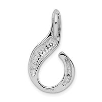 14K White Gold Polished Slide Fits Up to 6mm Regular Fancy Reversible Omega view 4