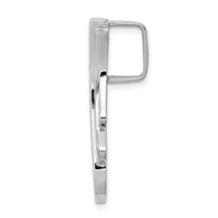 14K White Gold Polished Slide Fits Up to 6mm Regular 8mm Fancy Or Reversible Omega view 2
