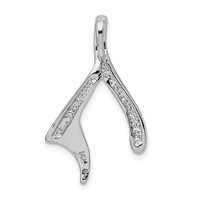 14K White Gold Polished Slide Fits Up to 2mm Regular 6mm Fancy Or Reversible Omega view 4