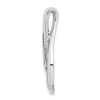 14K White Gold Polished Slide Fits Up to 2mm Regular 6mm Fancy Or Reversible Omega view 2