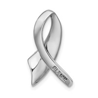 14K White Gold Polished Slide Fits Up to 2mm Regular 6mm Fancy Or Reversible Omega view 4