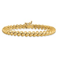 14K Polished 6mm 7 Inch San Marco Bracelet view 3