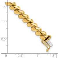 14K Polished 6mm 7 Inch San Marco Bracelet view 4