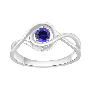 SS Dancin BS Ring Blue Synth Sapp 1=1/5 ctw
