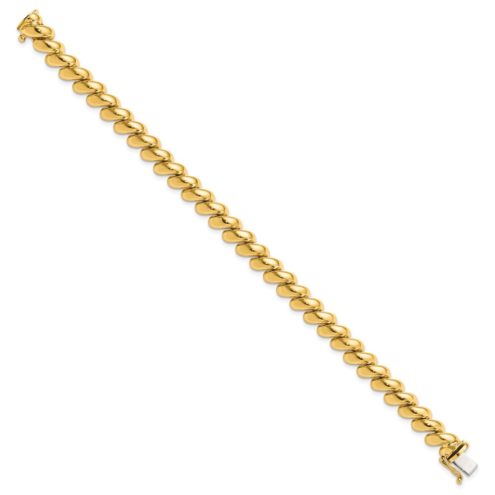 14k Polished 8mm 7 inch San Marco Bracelet (SM14-7)