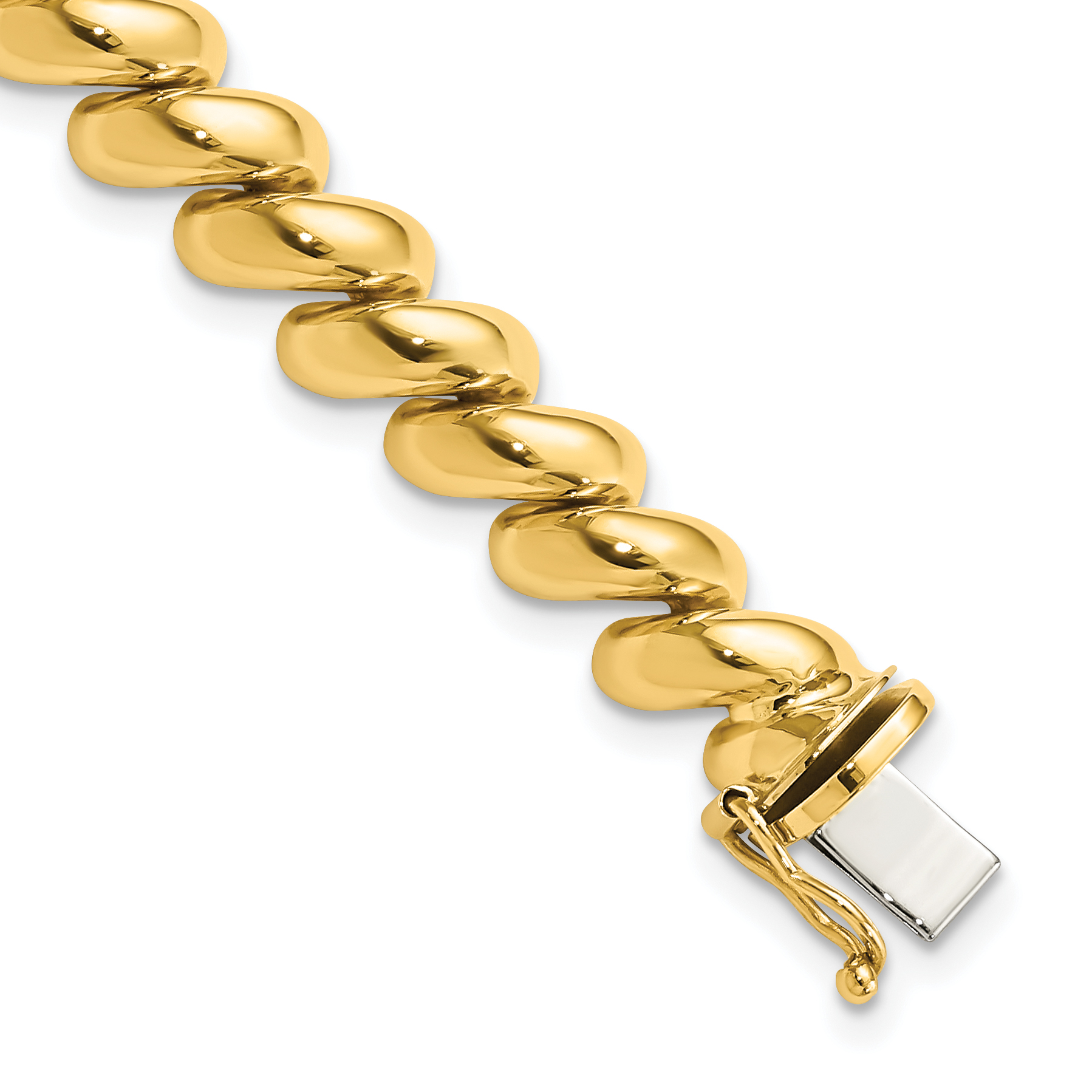 14k Polished 8mm 7 inch San Marco Bracelet (SM14-7)